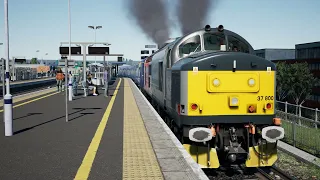 Train Sim World 3 - Class 37 Startup and hauling Class 375