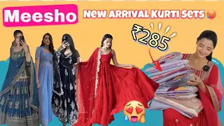 Meesho New Arrival Kurti sets🥵😍❤️ | Starting at ₹285 only🤯❤️ #meesho #meeshohaul #kurtiset #haul