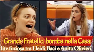 Grande Fratello, bomba nella Casa: lite furiosa tra Heidi Baci e Anita Olivieri