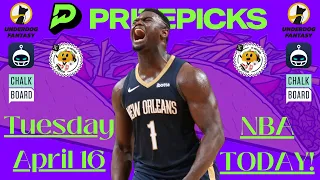 NBA PRIZEPICKS TODAY | TACO Tuesday April 16 2024 | BEST BASKETBALL DFS PICK'EM PROPS | SLEEPER
