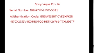 key sony vegas pro 14 serial number 2017
