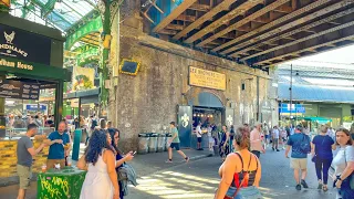 LONDON’S FAMOUS BOROUGH MARKET | London Summer City Walk to Tower Bridge | 4K HDR