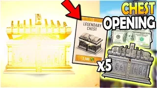 5 LEGENDARY CHESTS (Opening ALL Chests $100), LEGENDARY Loot - The Elder Scrolls Blades Gameplay #3