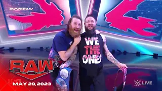 Kevin Owens & Sami Zayn entrance as Undisputed WWE Tag Team Champions: WWE Raw, May 29, 2023