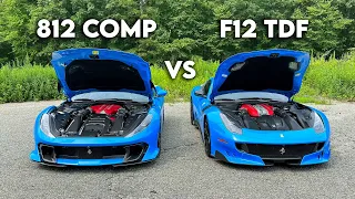 Ferrari 812 Competizione Vs F12 TDF Head To Head Review (Part 2)