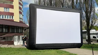 Надувной екран уличного кинотеатра
