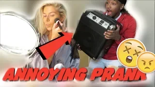 Annoying PRANK ON MY GF (While She Does Her Makeup)