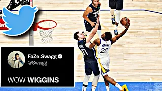 Andrew Wiggins with an Insane Poster Dunk on Luka Doncic and Twitter Explodes!