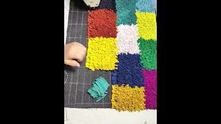 Sew carpets with small strips of cloth