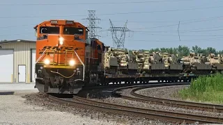 BNSF DODX Military Trains on the Barstow Sub!