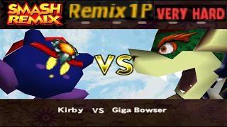 Smash Remix - Classic Mode Remix 1P Gameplay with Kirby w/ Ganondorf Hat (VERY HARD)