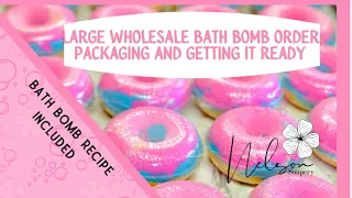 Making a 1000 bath bomb wholesale order and how we package,  make it and all the fun stuff