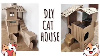 The Coolest DIY Cardboard Cat House