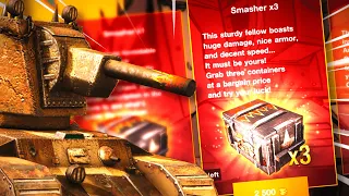 selling the smasher, to buy smasher containers..