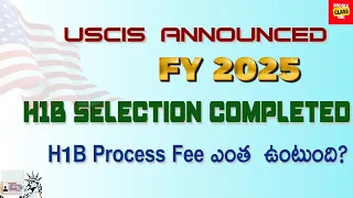 FY 2025 H1B Selection Completed , H1B Process Fee ఎంత  ఉంటుంది?#h1blottery  #h1b #usateluguvlogs