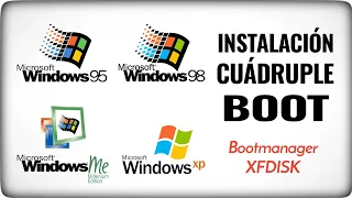 Instalación cuádruple boot Windows 95, Windows 98, Windows ME y Windows XP, paso a paso.