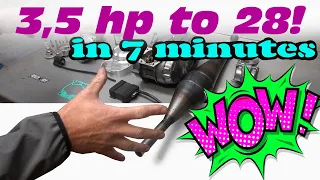 Two Stroke 3,5 HP to 28 HP in 7 minutes
