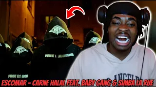 REACTING TO Escomar - Carne Halal feat. Baby Gang & Simba La Rue || (ITALIAN RAP)