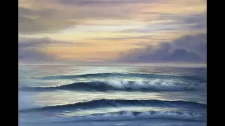 Seascape Oil Painting Time-lapse / Eternal Start Sunrise over the Ocean Painting