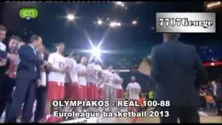 Olympiakos - Real Madrid 100-88 (Απονομή) Euroleague basketball final 15/5/2013