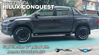 Fuel Traction 17" paired with Monsta TG 265/70 R17 on a 2023 Toyota Hilux Conquest @ RNH Tire Supply