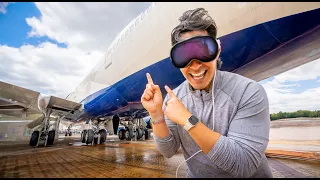 Apple Vision Pro On A Plane | What it’s actually like!