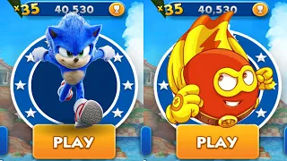Sonic Dash vs Red Ball Super Run - Movie Sonic vs All Bosses Zazz Eggman All 61 Characters Unlocked
