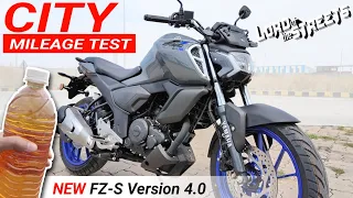 2024 Yamaha FZ-S Version 4.0 Mileage Test Video | FZ-S V4 Mileage | Ride Review | New | Hindi