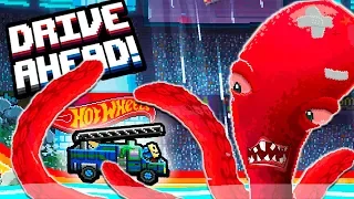 Drive Ahead attack of the GIANT OCTOPUS! The battle with the BOSS for a NEW CAR HOT wheels