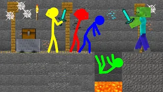 Stickman mining trip-Minecraft Animation (Surprise finish)