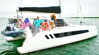 Day in the Life LIVING ON our Sailing Catamaran on Anchor in New England