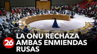 La ONU rechazó las enmiendas rusas a la resolución por el conflicto en Gaza