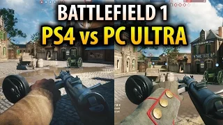 Battlefield 1 - PS4 VS PC Ultra Settings Graphics Comparison Gameplay