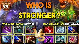 WHO IS STRONGER? Between World Best Range Demon Terrorblade Vs. Max Spell Lifesteal Bristleback DotA