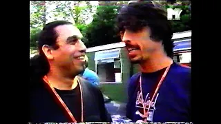 Slayer meets Dave Grohl - MTV at Ozzfest UK 1998-06-20
