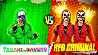 Red Criminal Vs Green Criminal | SlapChallenge With My Brother Crying MomentGarena Free Fire-