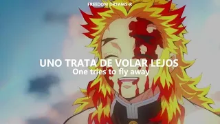 Dos pájaros en un alambre uno dice ¡vamos! y el otro dice "estoy cansado"_ Kimetsu no Yaiba