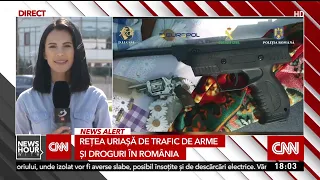 Rețea uriașă de trafic de arme și droguri descoperită în România