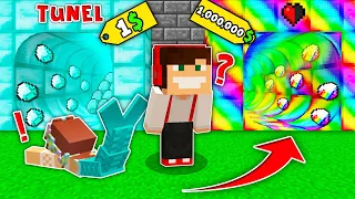 TUNEL ZA 1$ VS 1000000$ W MINECRAFT?! GPLAY & LUMI