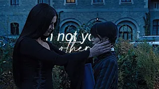 wednesday & morticia addams | "i'm not you, mother."