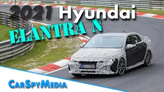 2021 Hyundai Elantra N prototype spied testing at the Nürburgring with incredible sound