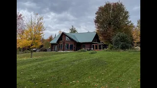 Vermont Home For Sale: Log Cabin on stunning 33 acres - 410 Berry Road, Berkshire VT, Virtual Tour