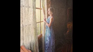 Open the Curtain to See Your Purpose | Painting Timelapse of "By the Window" by Akiane