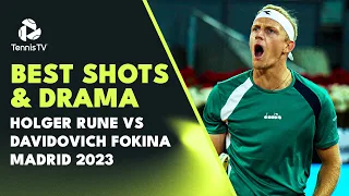 Great Shots and Intense Drama: Rune vs Davidovich Fokina Highlights | Madrid 2023