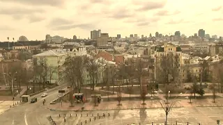 WATCH: View of Kyiv skyline as Ukraine enters second week of war against Russian forces