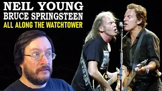 Bruce Springsteen y Neil Young | All Along the Watchtower (en vivo) | REACCIÓN (reaction)