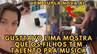 Gusttavo Lima Curtindo os filhos com Andressa Suita na Fazenda, cantando e mostrando que tem talento