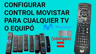 CONFIGURAR CONTROL MOVISTAR PARA CUALQUIER TV O EQUIPÓ.#movistar ,#control