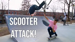 Combat Tactics Used by Scooter Kids Against Skaters