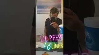 Lil peep - 16 lines (pk3y) dedicates on snapchat.